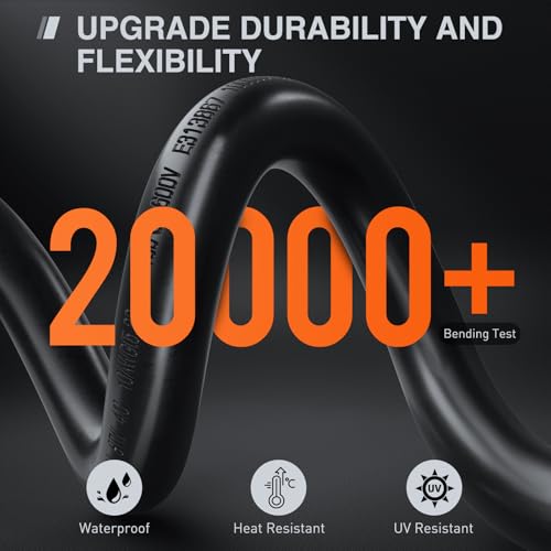 Image of Nilight 25FT 50 Amp RV Extension Cord with Adapter 30Amp to 50Amp 250V Heavy Duty 6 /3+8 /1 Gauge Pure Copper STW Wire UL ETL Listed 4 Prong 14-50P 14-50R Weatherproof Suit for Generators Camper