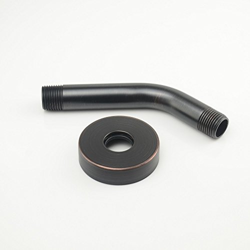 Purelux Shower Arm 6 Inch Universal Replacement Water Outlet Pj0603 Made Of Stainless Steel, Flange Included, Oil Rubbed Bronze #TOP2