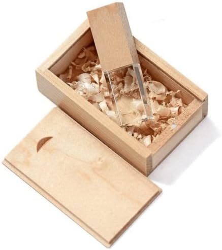 JASTER Pendrive de Vidro Personalizado 8 gb Usb 2.0 Cor Maple Woo...