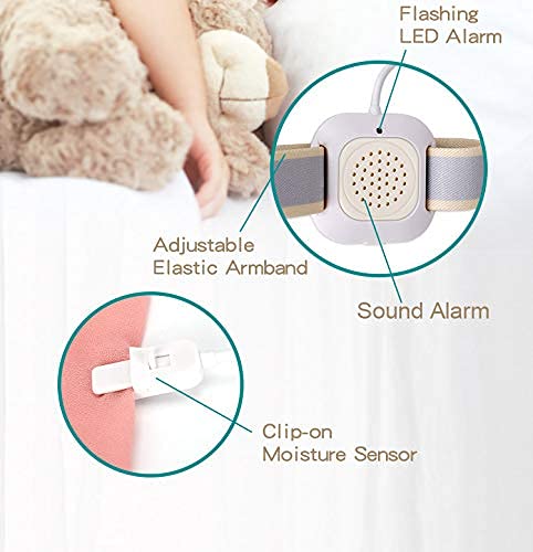 Amazon.com: Bedwetting Alarm for Kids, Teens and Seniors with Loud Sound  and Strong Vibrating Sensor - Potty Training Companion with Your Bed Pad  and Potty Chart - White : Health & Household