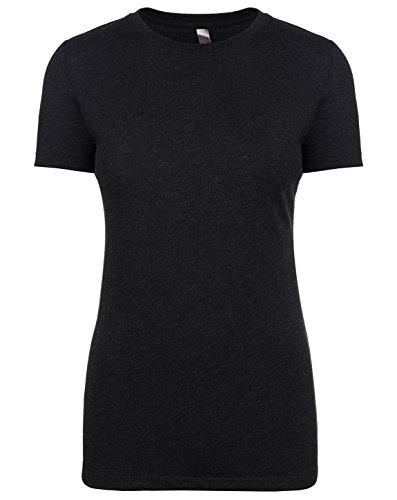 Next Level Ladies' Triblend Crew T-Shirt - 50/25/25 Poly/Cotton/Rayon, Vintage Black, Size 2XL