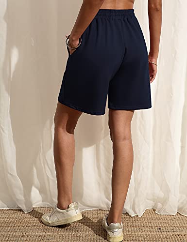 Image of Quenteen Women's Casual Summer Sweat Shorts Athletic Gym Shorts Loose Hiking Running Jogger Shorts with Pockets