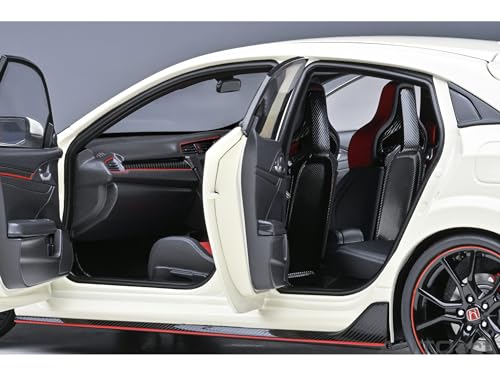 Modelo Auto 2021 Civic Type R (FK8) 1/18 Blanco miniatura 4