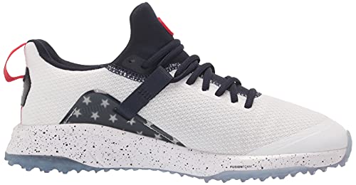 Puma Men's Fusion Evo Stars & Stripes Golf Shoe, White-Navy Blazer-High Risk Red, 9 #TOP5