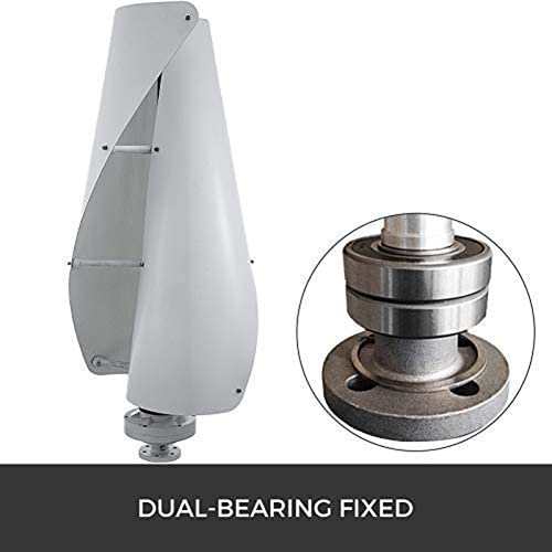 Spiral Wind Power Turbine Generator, 8000W Wind Turbine 12V/24V/48V Spiral Vertical-Shaft Wind Turbine Generator Windmill for Home Outdoor Garden Boat Hybrids Streetlight (24V) - Image 4