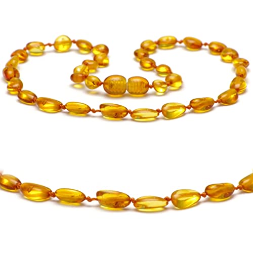 Baltic Secret Selected Baltic Amber Amber Necklace - Handmade Amber Necklace for Women, Men, Small & Adults - Natural Jewellery, Gemstone Necklaces Gift Idea, Baltic Sea Jewellery, Lucky Charm, 40 cm
