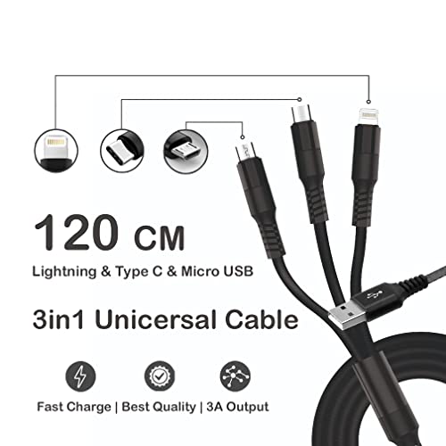 Image of Hitage WB657 3 in 1 Micro Data Cable Fast Charging Data Cable