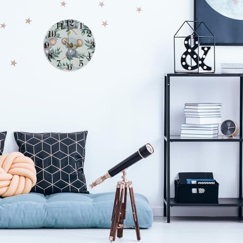 Horloge murale koala ronde et silencieuse en quartz pour bureau