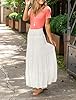 HAEOF Women's Summer Flowy Boho Maxi Skirt Trendy ... #4