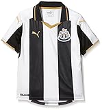 Worn during 2016-17 season PUMA Kid \'s Newcastle Home 16–17 Replica Fußball Shirt schwarz Black/White/Gold 15-16 Years