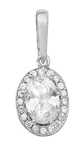 Pendentif femme or blanc 375 pour sublimer vos tenues de soirée