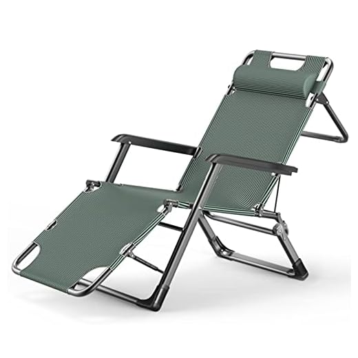 BUJOG Sillón de Gravedad Cero para Exteriores Sillas reclinables para Patio Sillas reclinables para Playa Piscina Césped para Acampar Oficina en el Interior Tumbona para Silla reclinable Plegable