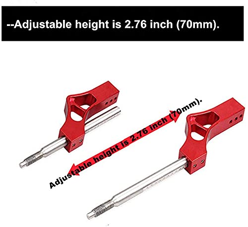 Image of AUTO MT Gear Shift Knob Adjustable Extender Gear Shift KNOB Height Lever Extension Car Gear Shifter Extender Kit with 4 Adapters (RED GEAR Extension ONLY)