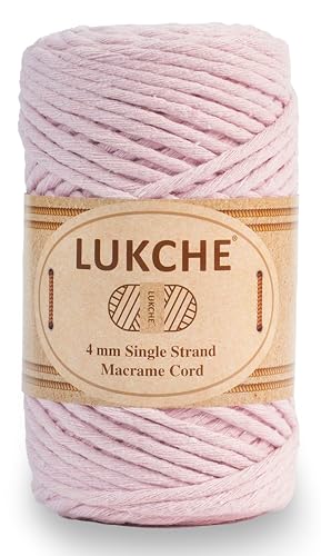 Cordon macramé 4mm rose fil simple de 80m en coton pour suspension - 2