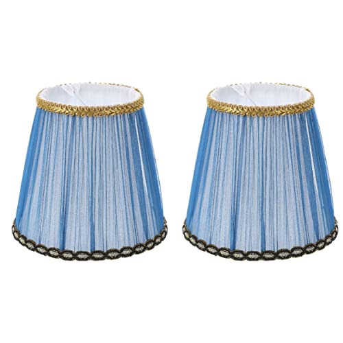 2Pcs Moyen Et Pièce Lustre en Tissu Plissé Style pour La Décoration. Maison Moderne Champignon Côté Élégant Naturel en Plissé Restaurant Accessoires Déco Ampoule Noir X.