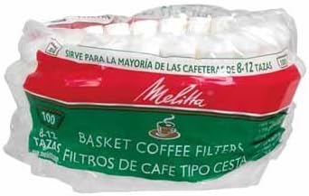 Melitta 629552 - Filtros de café de 8 a 12 tazas, color blanco, 100 unidades