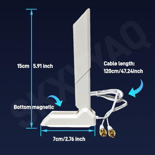 Image of for ASUS WiFi 7 Antenna Magnetic 2.4G 5G 6G WiFi 6E WIFI7 for ROG Strix Z790 Z790-E Z790-A Z790-F Wi-Fi 7 Gaming Motherboard PC Desktop Computer with New Interface (White)