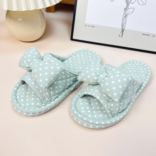 Floral Velvet House Slippers for Women, Lightweight Open Toe Washable Portable Foldable Comfortable Guest Hotel Travel Airplane Spa Slippers2