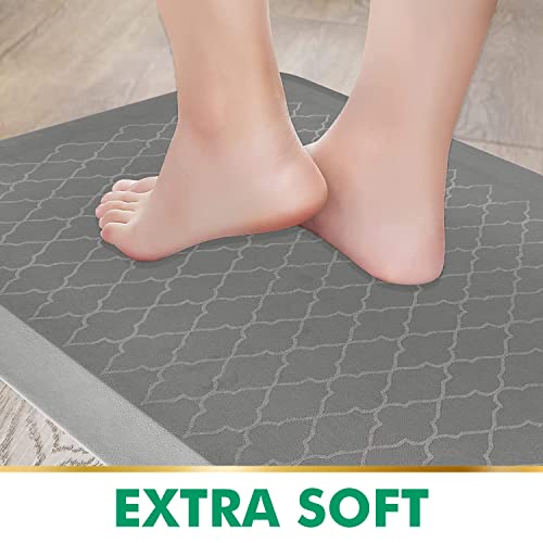 TurtleGrip Anti Fatigue Mat for Kitchen Floor, Durable Standing Desk Mat,Comfortable for Kitchen,Home, Office & Garage 82x52 cms (Grey). - Image 8
