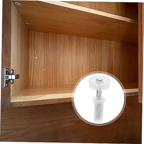 Hardware para puerta plegable de 4 piezas para clóset, color blanco | Partes de acero inoxidable y plástico, conjunto de rotación superior para uso pesado, kit de reemplazo miniatura 4