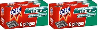 Catch Expert Cafards Blattes - Pièges Anti-Cafards & Blattes - 6 pièges contaminateurs - Appât Alimentaire pour éradiquer la colonie (Lot de 2)