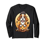 Photo Gallery beagle cane zucca divertente halloween maglia a manica Photo Gallery beagle cane zucca divertente halloween maglia a manica