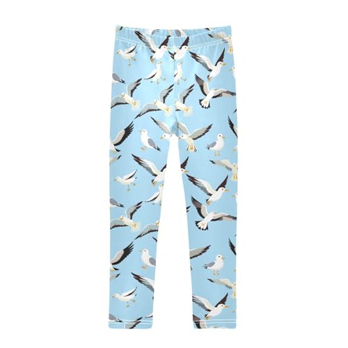 Seagull Flying Sky Girls Leggings Athletic Pants Tights Stretch Bottom