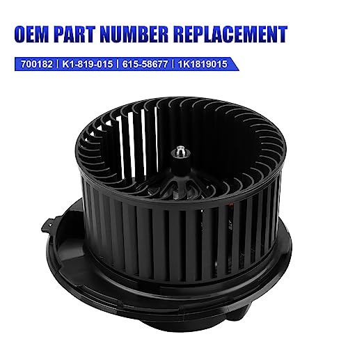 Image of HVAC Heater Blower Motor with Fan Fits for 2005 2006 2007 2008 2009 2010 2011 2012 2013 2014 Volkswagen VW Jetta Tiguan Passat Rabbit CC Eos GTI Golf AC Blower Motor Fan Replaces# 700182 PM9291