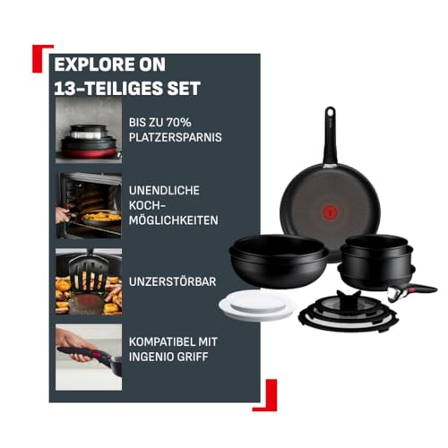 Tefal Ingenio Explore On 13-tlg. Kochgeschirr-Set, stapelbar, platzsparend – Ansicht 3