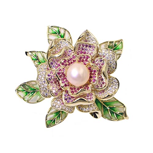 Broche pivoine pour femme et accessoires féminins chics