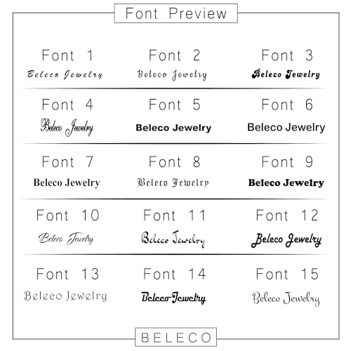 Beleco 18k Gold Plated or Sterling Silver 925 Custom Name Necklace - Personalized Name Plate Necklace with Elegant Figaro Chain, Old English Font | Customized & Personalized Necklaces4