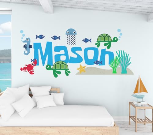 Vinilo decorativo náutico personalizado para pared infantil
