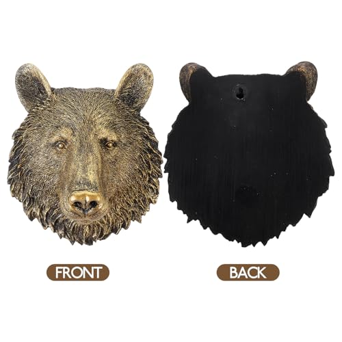 Sculpture murale tête d'ours en résine déco salon moderne et chambre - 7