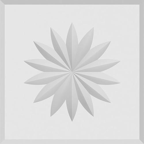 Miniatura 2 de Ekena Millwork ROSP070X070X100SDG10 Rosetón de flores estándar Sedgwick con borde biselado, 7 pulgadas de ancho x 7 pulgadas de alto x 1 pulgada de P