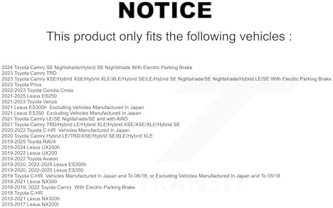 CMX Rear Ceramic Disc Brake Pads CMX-D1805 Replacement For Toyota RAV4 Camry Lexus C-HR NX300 Corolla Cross NX200t Venza UX250h ES350 ES300h NX300h Avalon ES250 Prius UX200 - 1