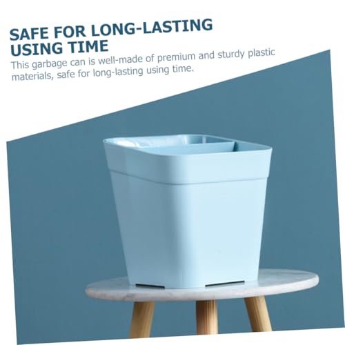 Bote de basura doble compartimento reciclaje cocina plástico miniatura 5