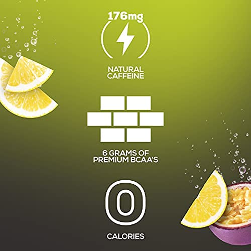 Redcon1 Breach+ Energy (30 Servings) BCAA with Green Coffee Extract, 2:1:1 BCAA Ratio, Increase Recovery, Amino Energy, Strength and Endurance Support (Passsion Fruit Lemonade)