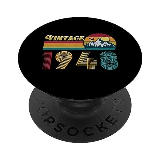 Regalo de 75 cumpleaños 75 años hombres mujeres retro vintage 1948 PopSockets PopGrip Intercambiable