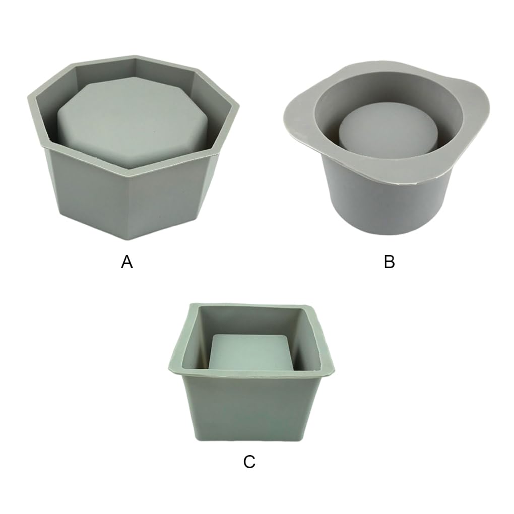 10 zestaw DIY silikonowa doniczka forma podwójna warstwa doniczka forma wazon formy do sadzenia do domu salonu biura styl 3