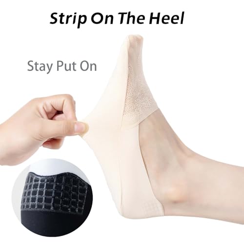 6 Pack Thin Lace No Show Socks For Women, Invisible Low Cut Women’s Liner Sock Size 5-8,9-113