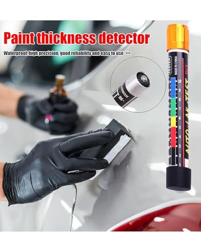 Image of Car Paint Tester, Magnetic Coating Thickness Gauge for Automotive, Portable Paint Thickness Measurement Tool with Color-Coded Assessment, Manual Operation for Vehicle Inspection