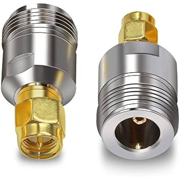 TUOLNK N Typ Buchse auf SMA Stecker Koaxialstecker SMA zu N Typ Konverter für WiFi Antennenverlängerungskabel 2St