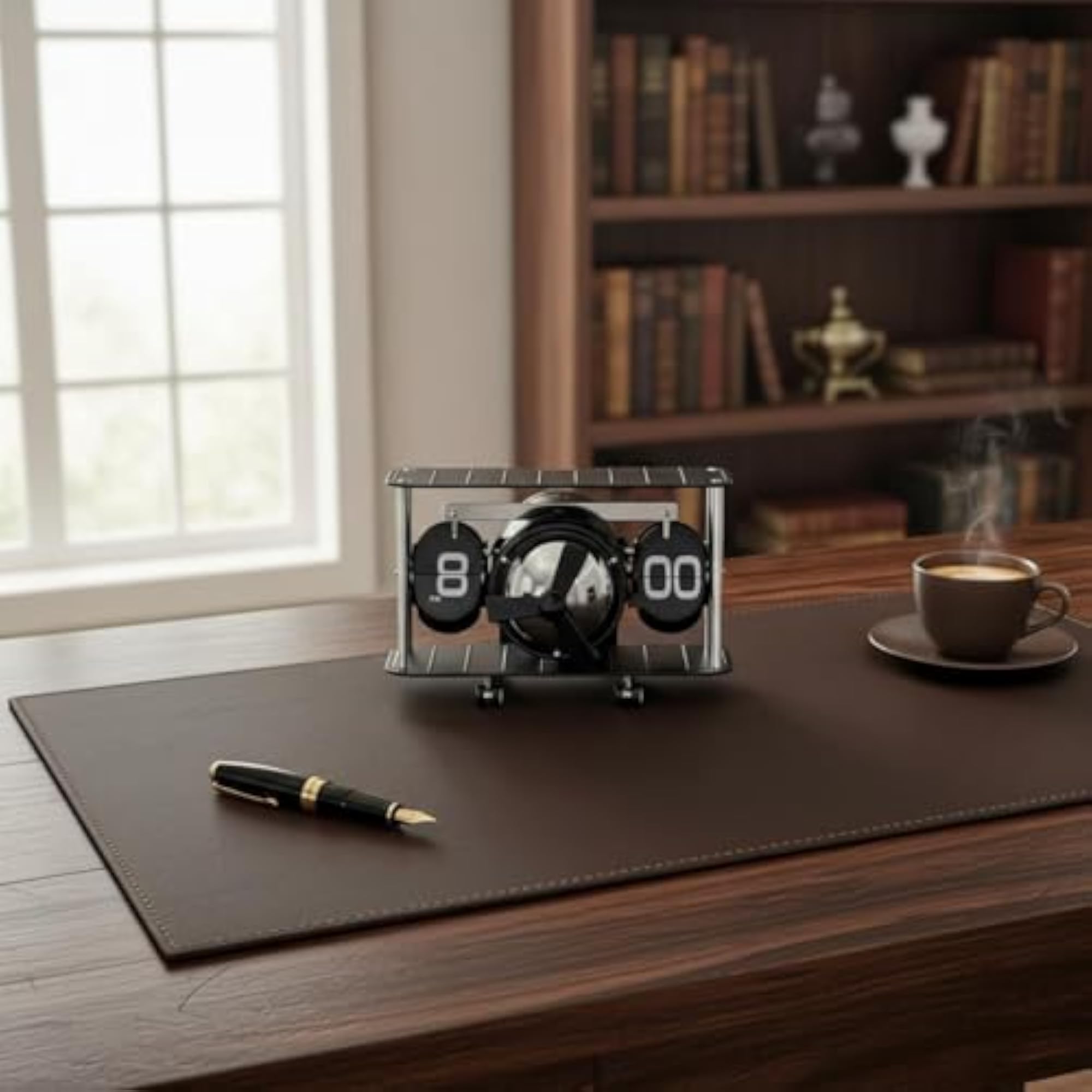 Automatic Page Turning Vintage Biplane Timepiece, Unique Gift