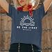 Sulayesh Christian Be The Light Shirts for Women Bible Verse Shirts Jesus Religious Faith Tshirts Inspirational Tees Tops (Navy Blue,M)