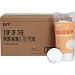 Perk Plastic Hot Cup Lids, 500 Count Bulk Disposable Coffee Cup Lids for 10–16 Oz Paper Hot Cups, White