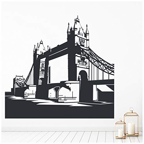 Image of azutura Tower Bridge London Landmark Wall Sticker Scene available in 5 Sizes and 25 Colours Black