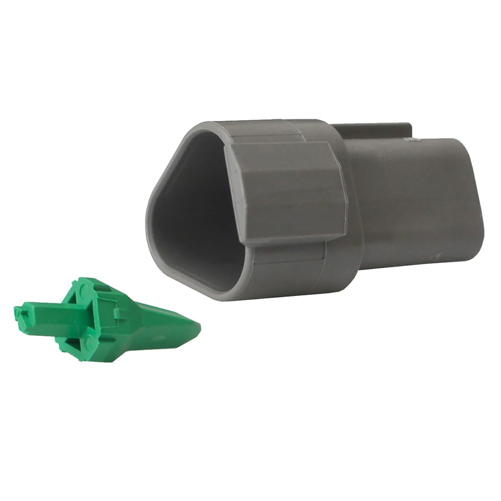 TDT04-3P-10 - Aftermarket Replacement Deutsch DT Receptacle and Wedge Lock Kit - 3 Position - 10 Pack Compatible with Pacer