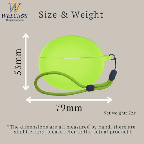 Image of WELCROS Soft Silicone Protective Case Cover for OnePlus Buds 4 (Lanyard Matcha)