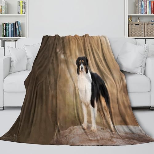 Couverture 3D imprimé chien plaid microfibre chaud extérieur 150x200 - 6