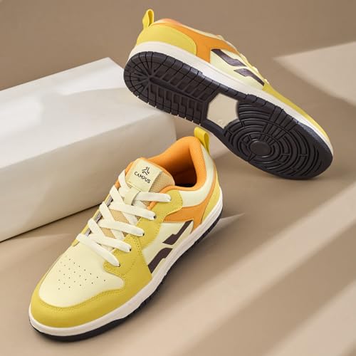 Campus Men's CRUVO Yellow Sneakers 8UK Yellow/Orange - Image 3